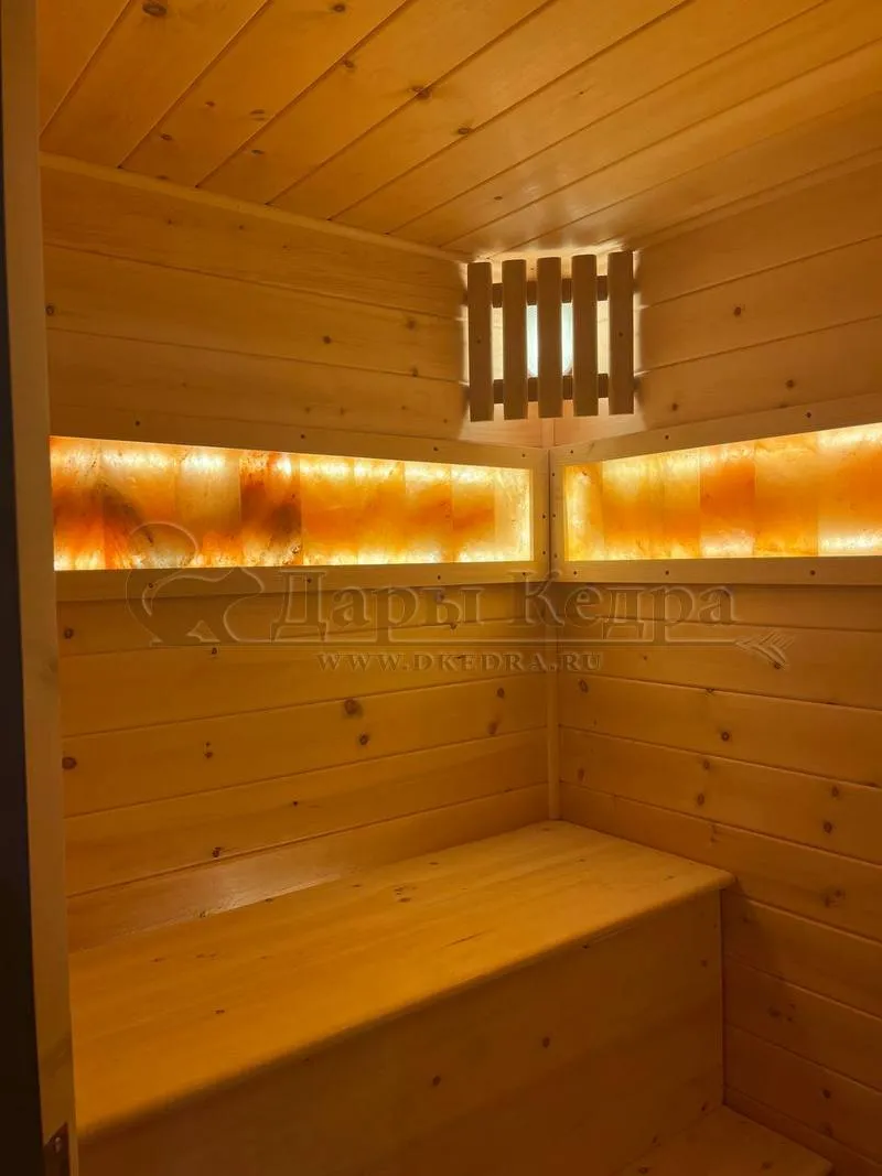 Двухместная угловая финская сауна кабина из кедра с электрокаменкой