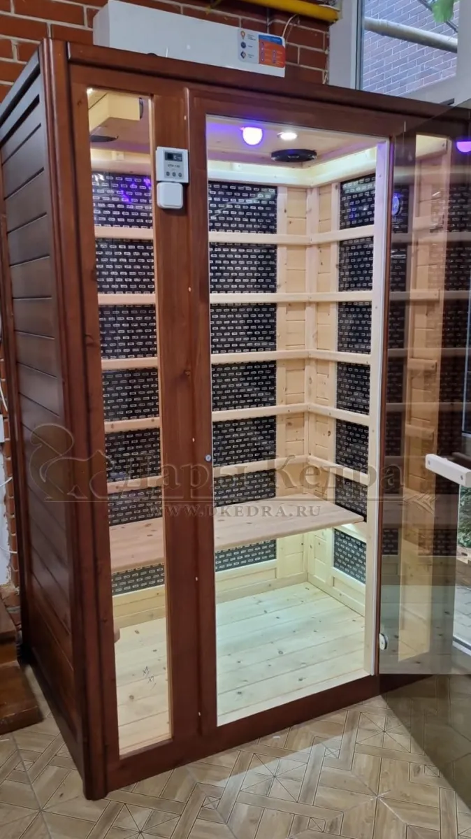 Двухместная инфракрасная сауна кабина из кедра с карбоновыми излучателями